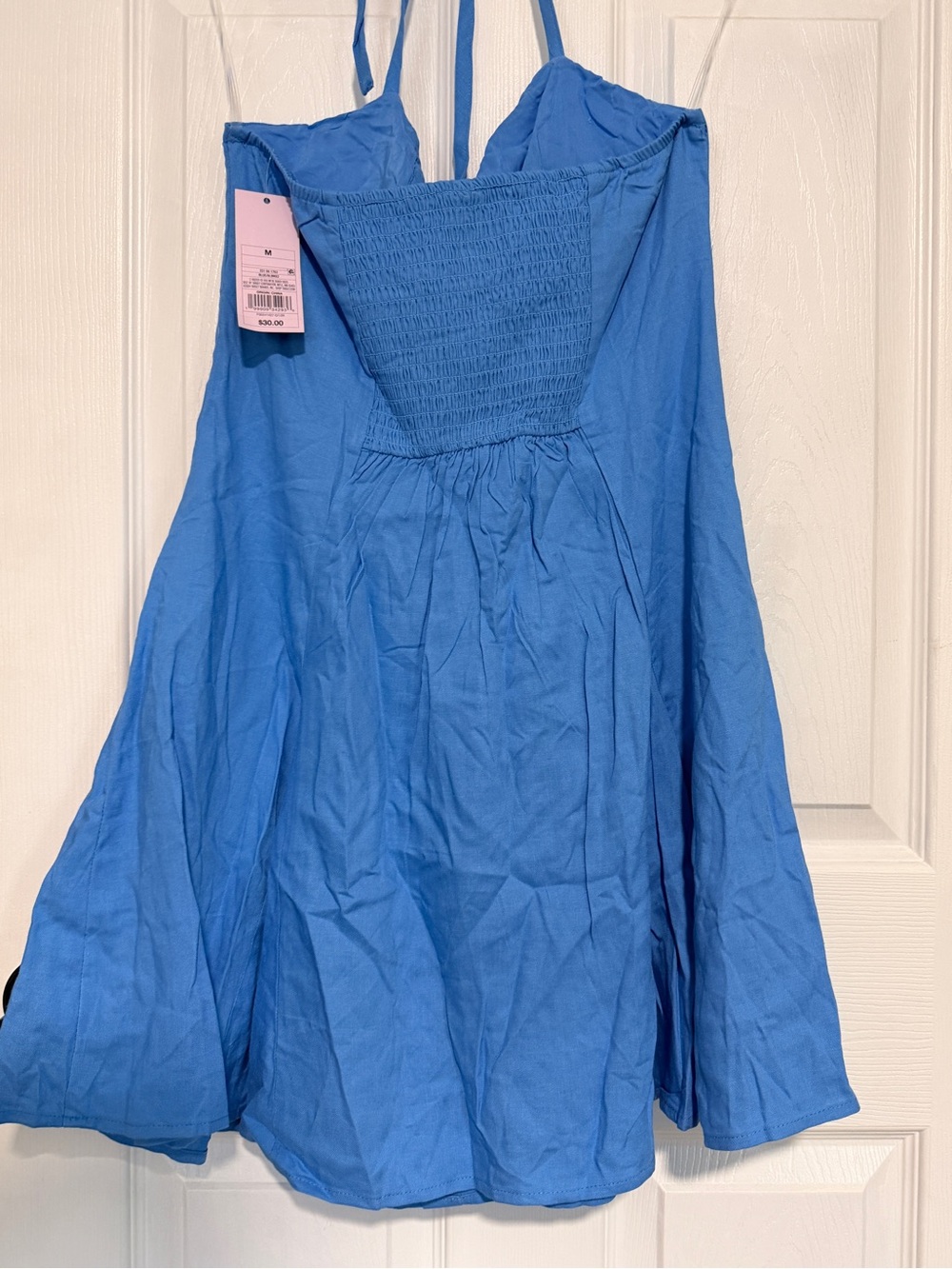 Target Blue Halter Button-Front Mini Dress - Picture 4 of 4